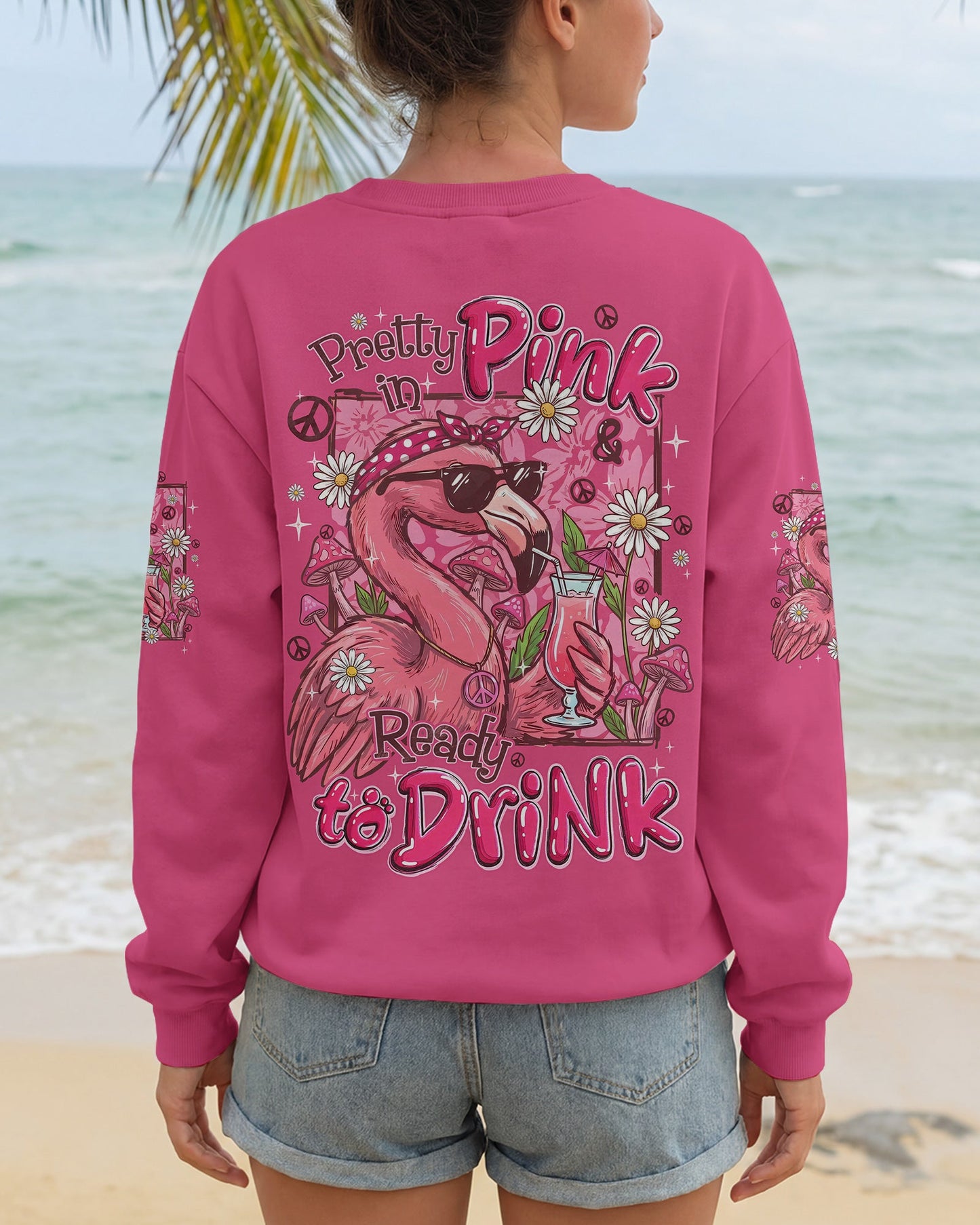PRETTY IN PINK FLAMINGO ALL OVER PRINT - TYQY2206263