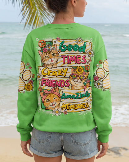 GOOD TIMES CRAZY FRIEND CAT ALL OVER PRINT - TLNO1007261