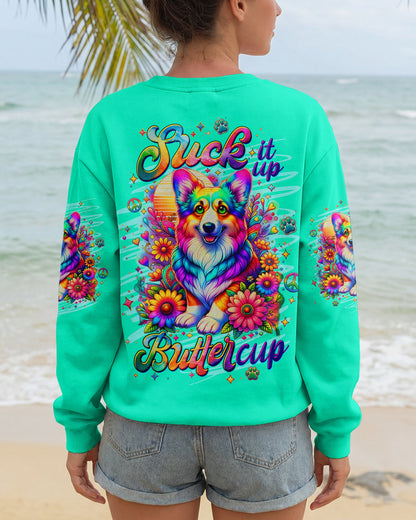 SUCK IT UP BUTTERCUP CORGI DOG ALL OVER PRINT - TLTW0906262