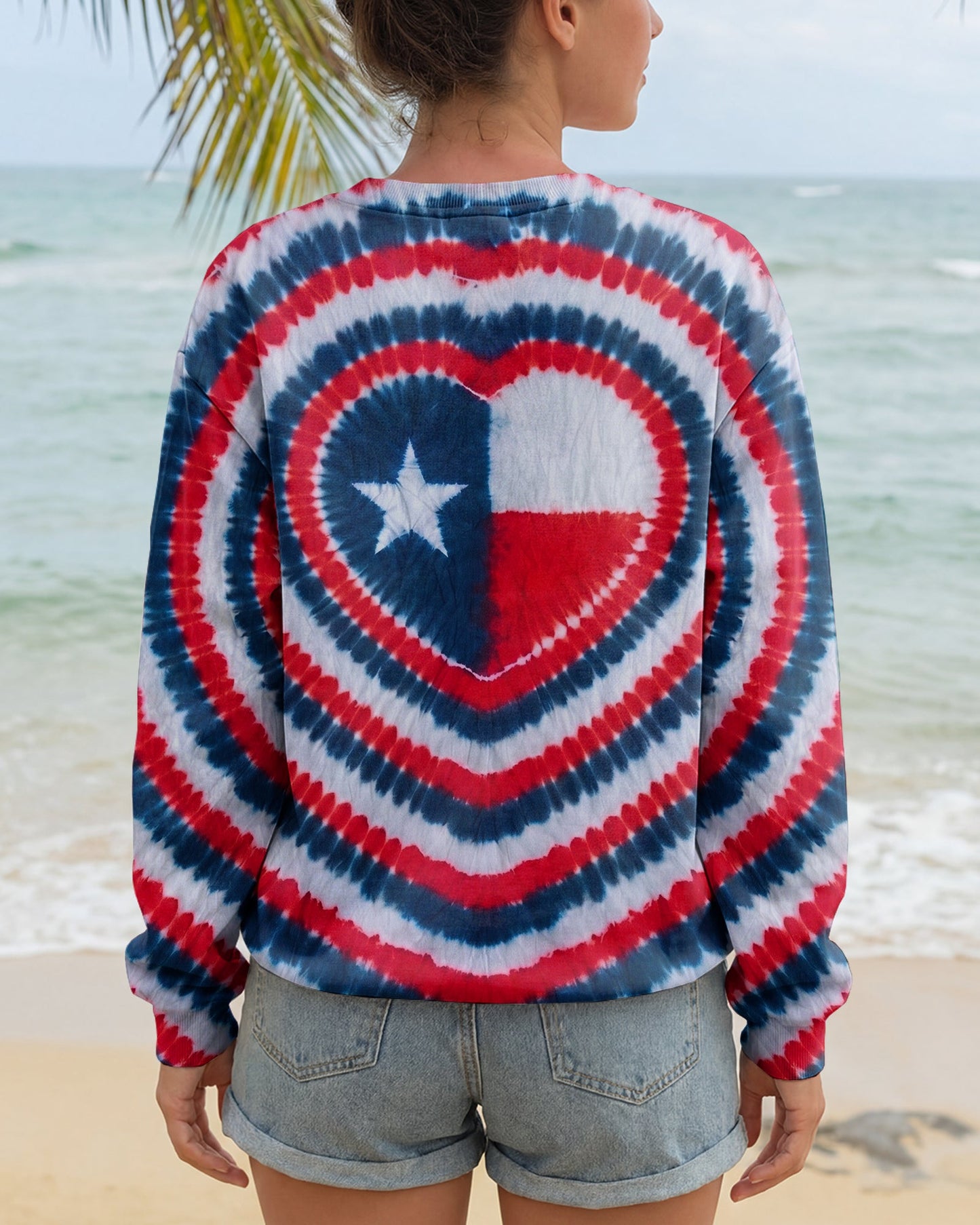 HEART TEXAS STATE RED WHITE & BLUE SWIRL ALL OVER PRINT - TLNO1206262