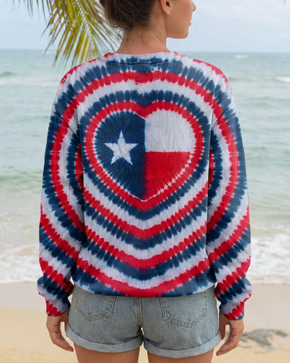 HEART TEXAS STATE RED WHITE & BLUE SWIRL ALL OVER PRINT - TLNO1206262