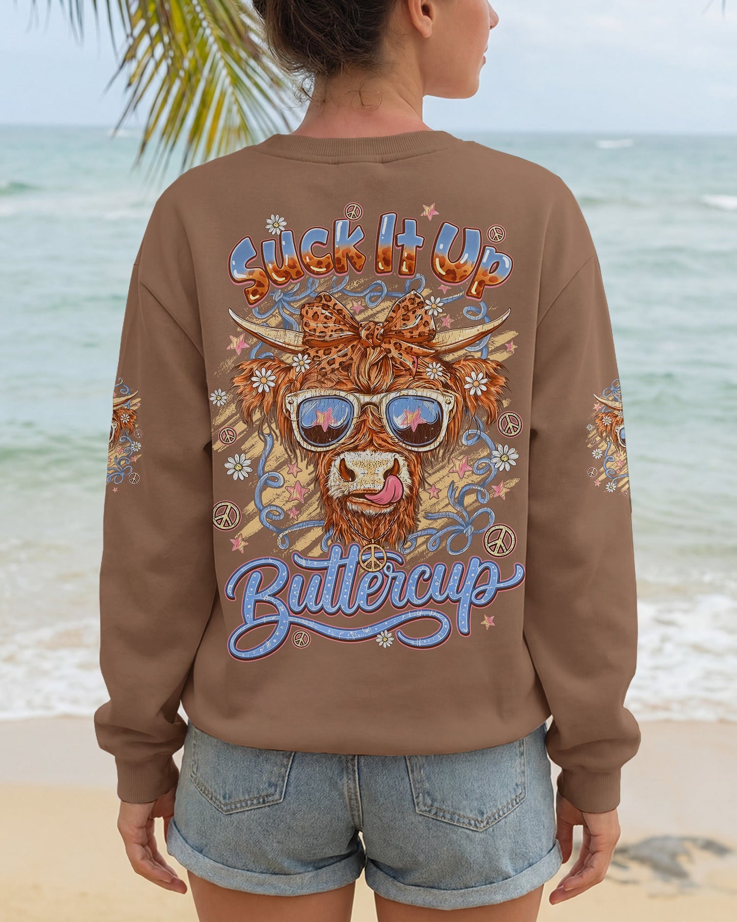 SUCK IT UP BUTTERCUP COW ALL OVER PRINT - TYQY2905261