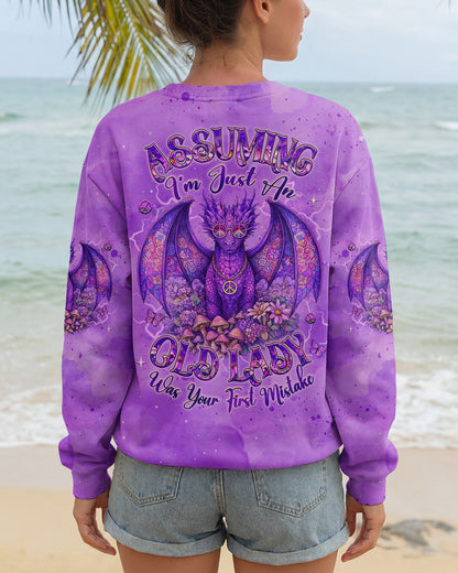 ASSUMING I'M JUST AN OLD LADY DRAGON ALL OVER PRINT   - TLHG0804262