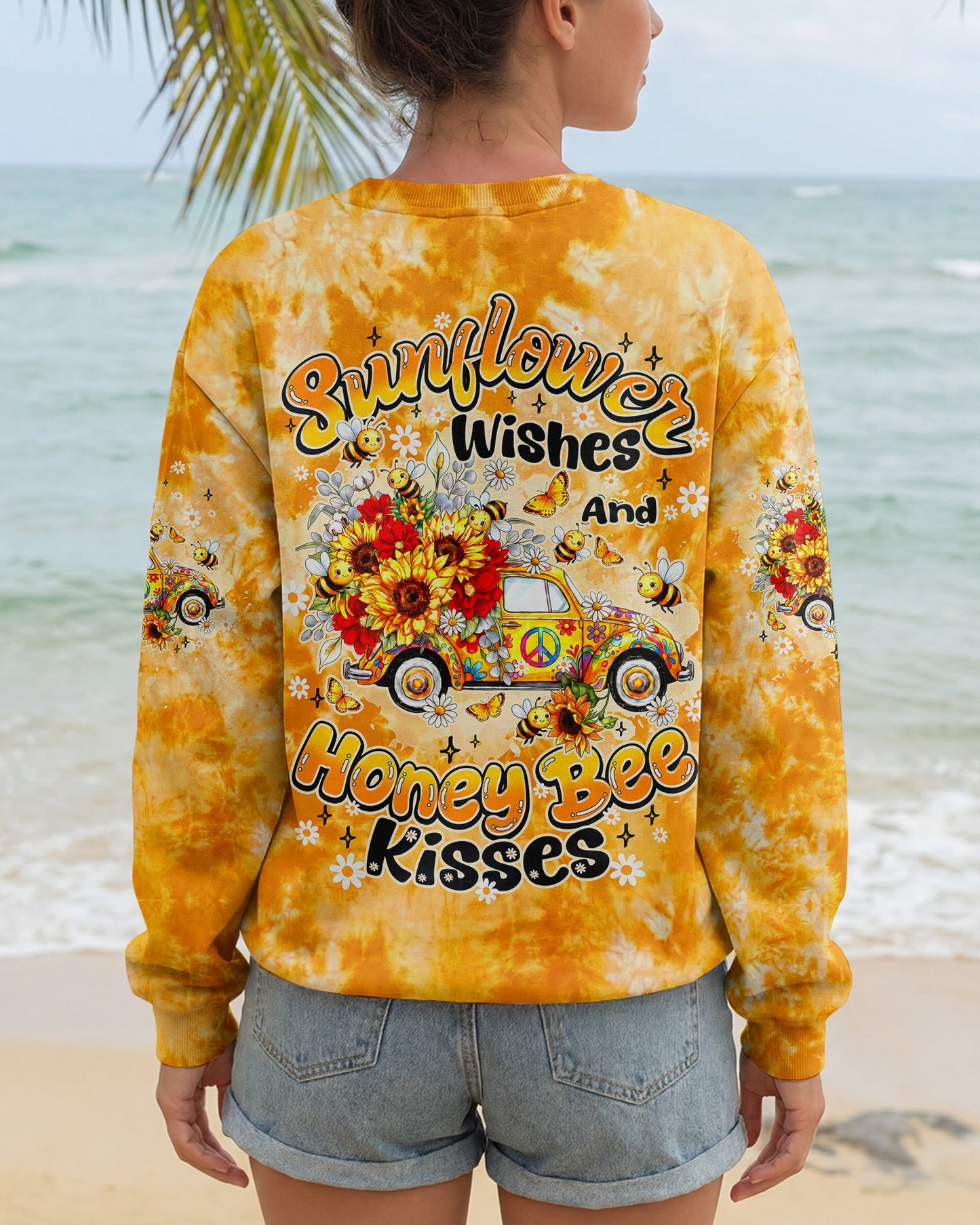 SUNFLOWER WISHES AND HONEY BEE KISSES ALL OVER PRINT - TY2804261