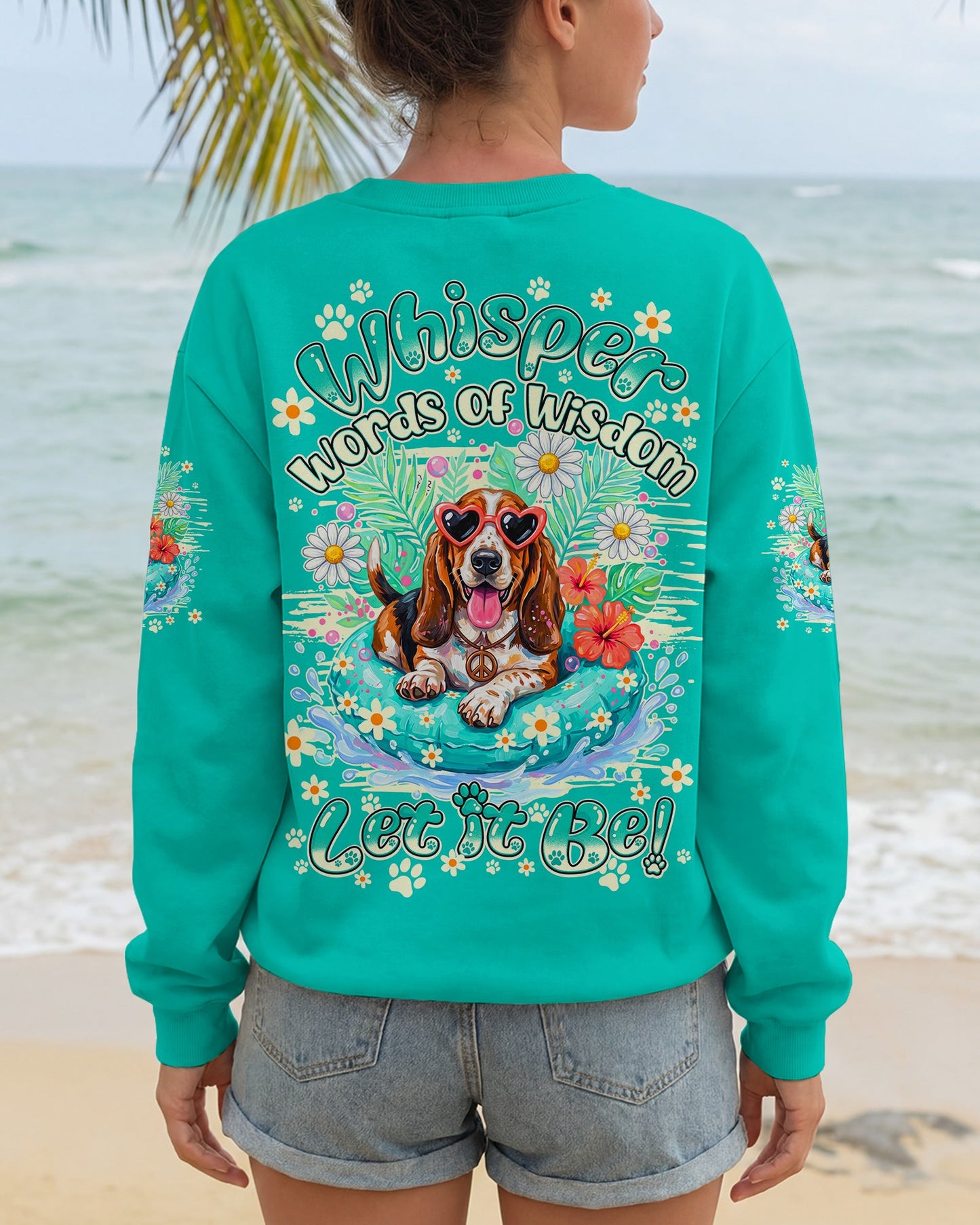 WHISPER WORDS OF WISDOM LET IT BE BASSET HOUND DOG ALL OVER PRINT - TY2904261