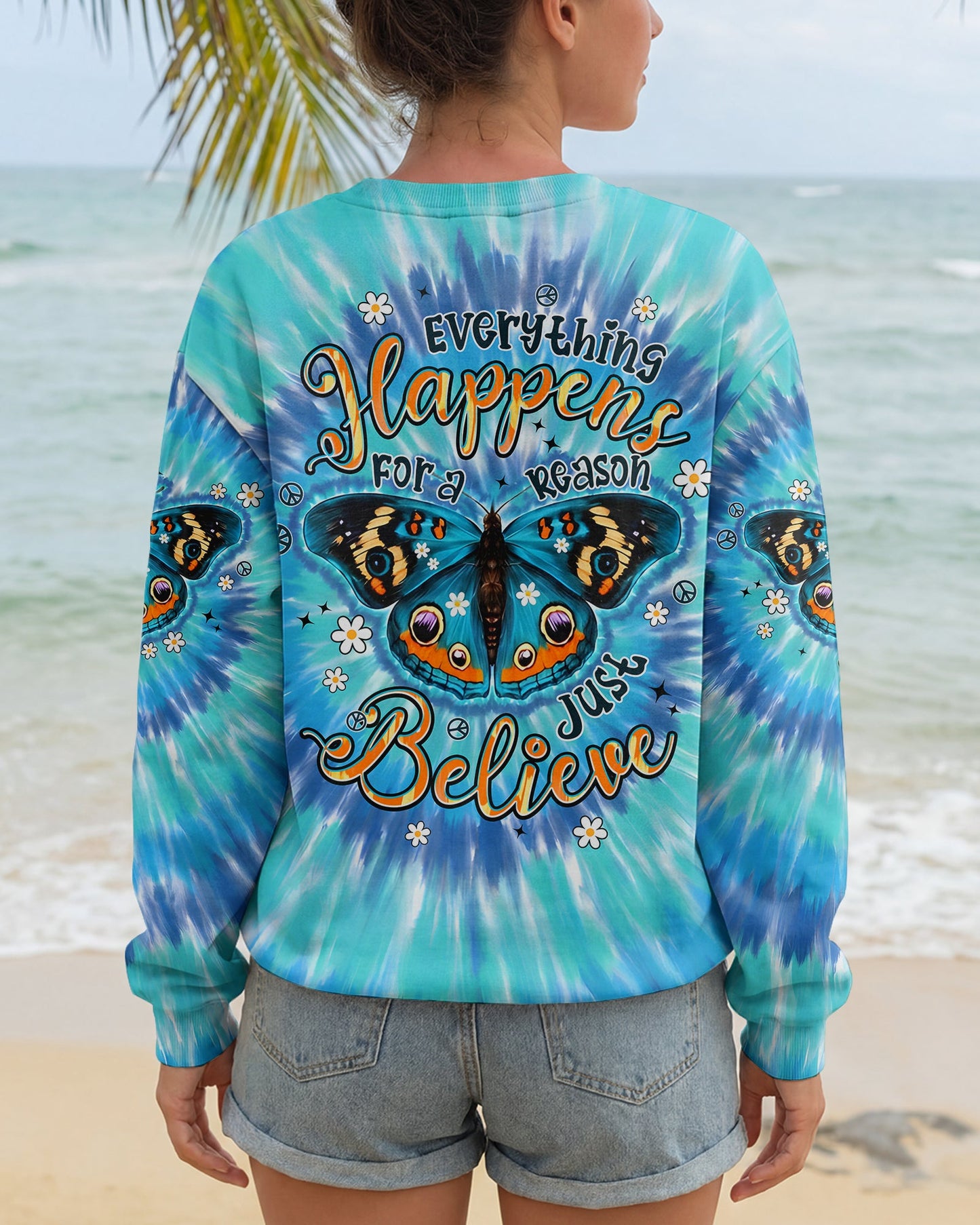 JUST BELIEVE BUTTERFLY ALL OVER PRINT - TYPQ0705261