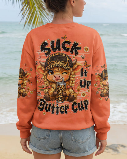 SUCK IT UP BUTTERCUP COW ALL OVER PRINT  - TLHN0906261