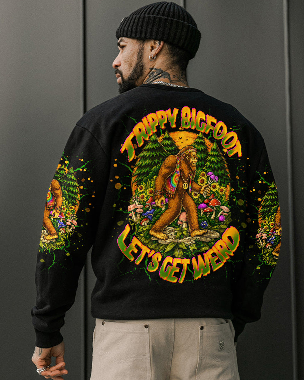 TRIPPY BIGFOOT LET'S GET WEIRD BIGFOOT ALL OVER PRINT - TLNT2805262