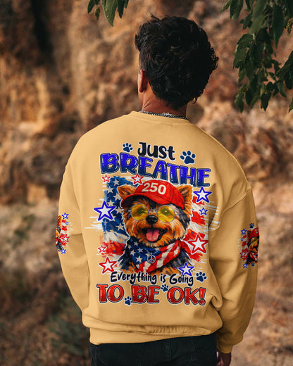 JUST BREATHE YORKSHIRE TERRIER DOG ALL OVER PRINT - TY1405262