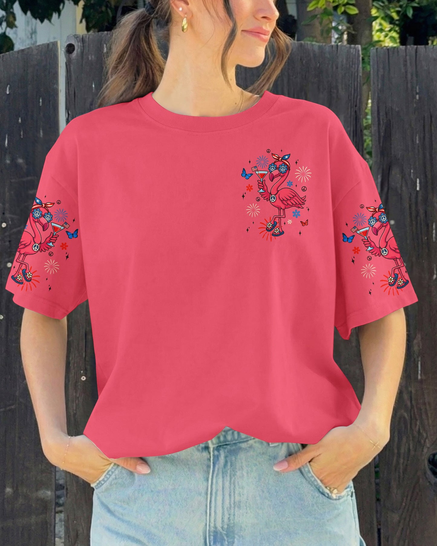 PRETTY IN PINK FLAMINGO ALL OVER PRINT - TYLN0304261