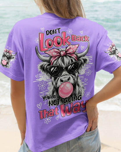 DON'T LOOK BACK YOU'RE NOT GOING THAT WAY COW ALL OVER PRINT - TY1504261