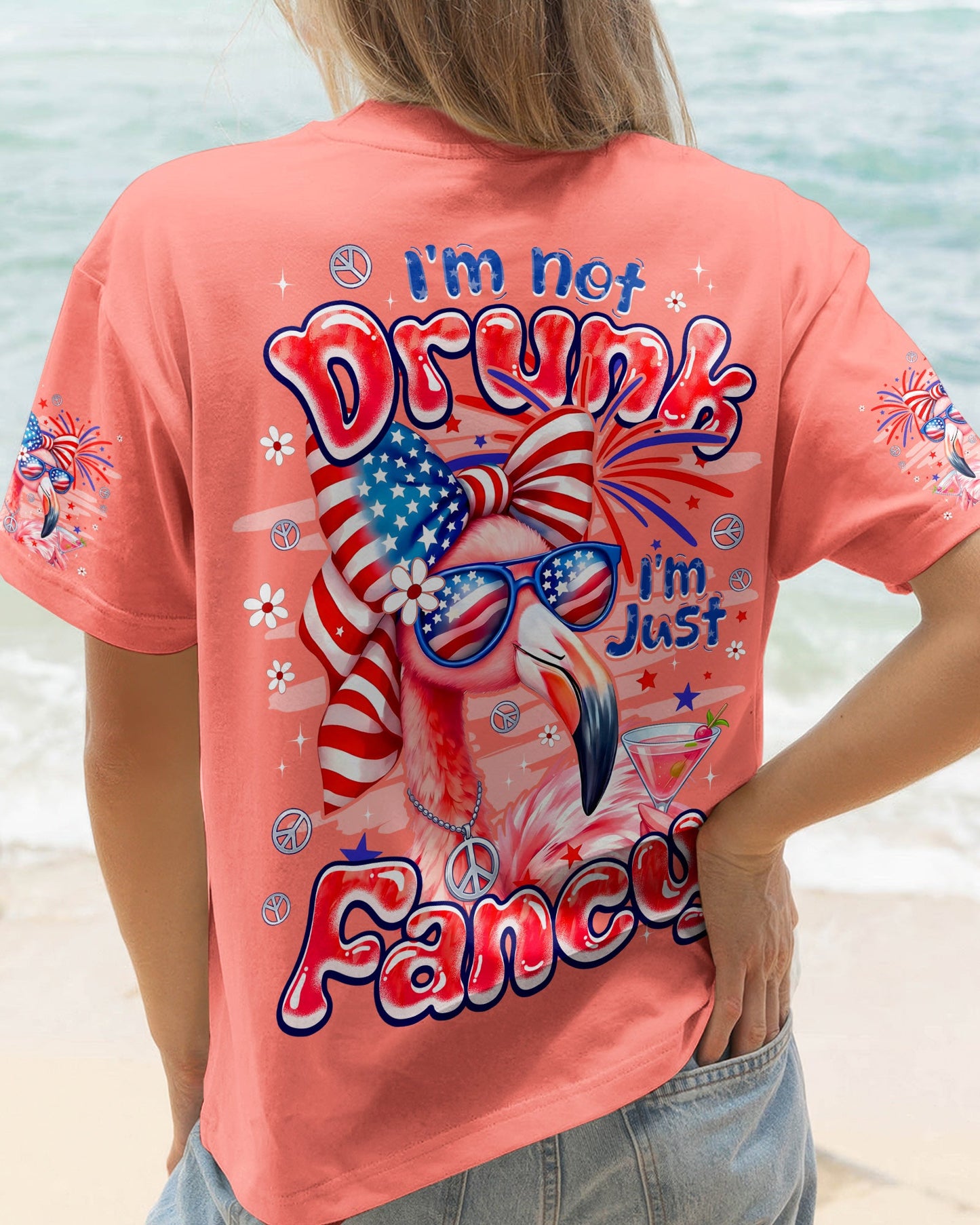 I'M NOT DRUNK I'M JUST FANCY FLAMINGO ALL OVER PRINT - TYPQ2104262