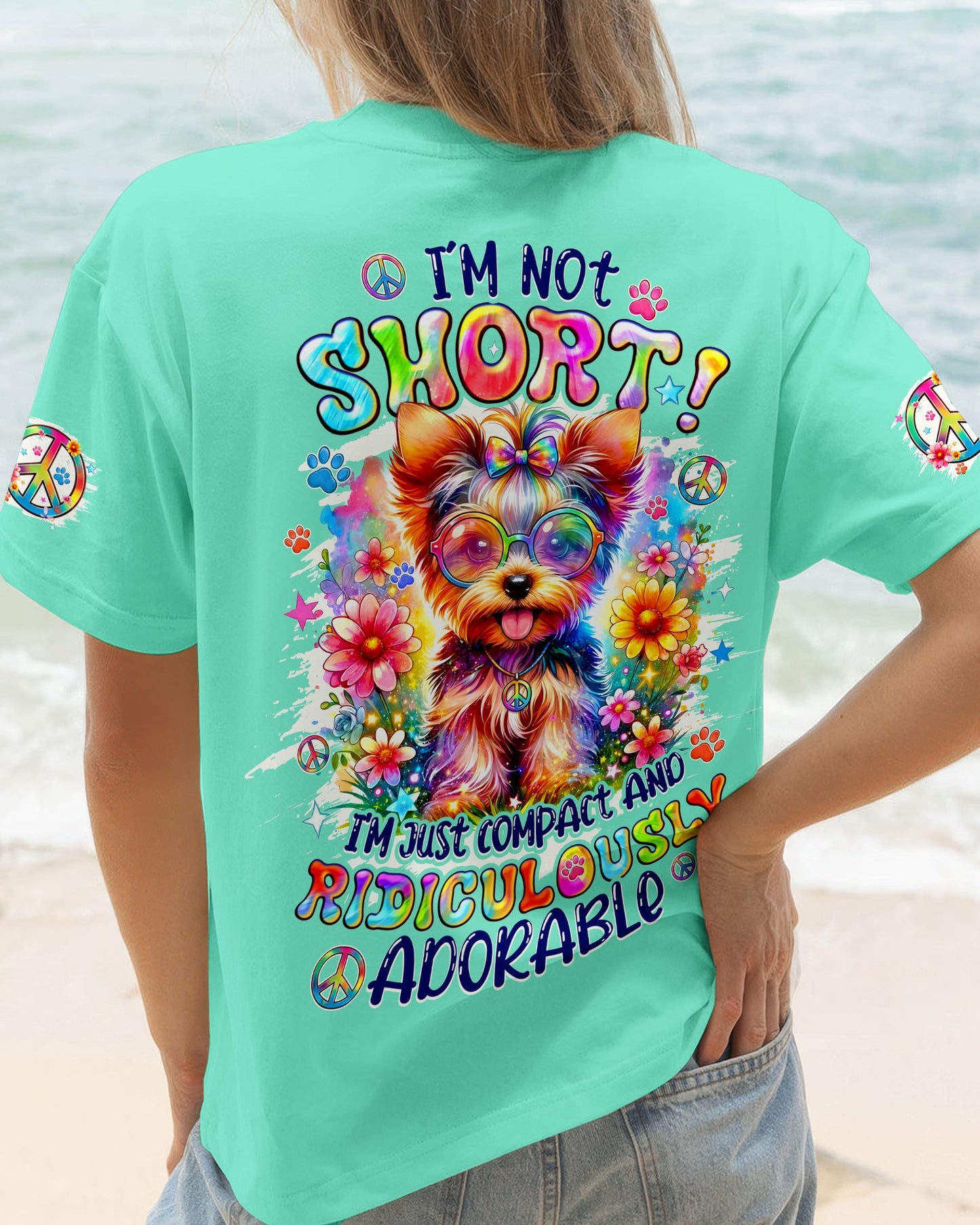 I'M NOT SHORT YORKSHIRE TERRIER DOG ALL OVER PRINT - TYQY1405263