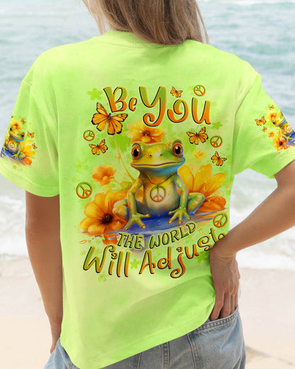 BE YOU THE WORLD WILL ADJUST FROG ALL OVER PRINT - TLNO2909231