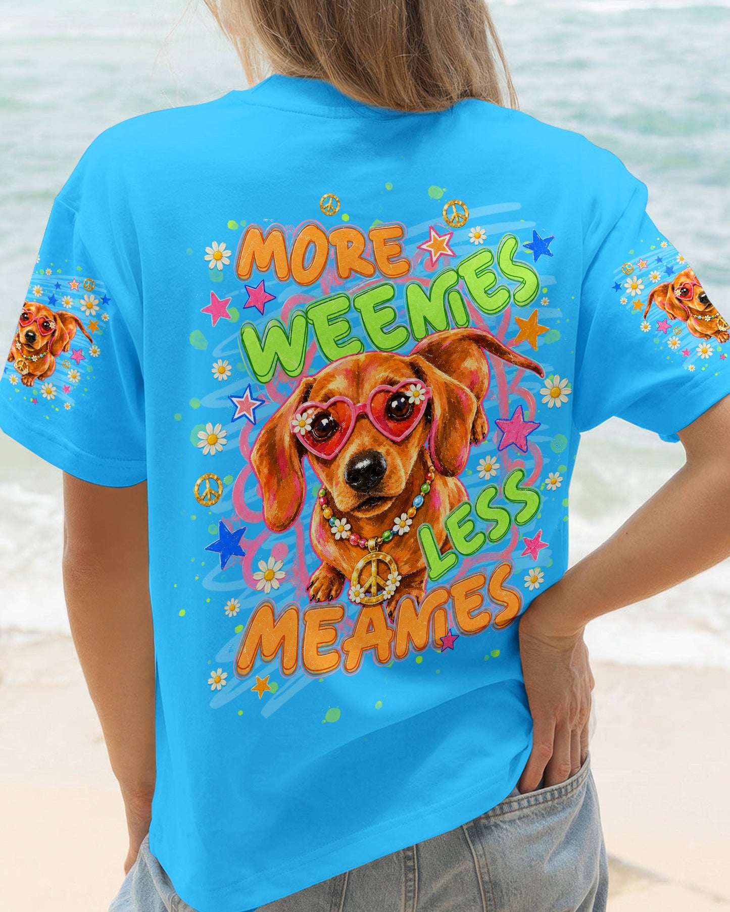 MORE WEENIES LESS MEANIES DACHSHUND DOG ALL OVER PRINT - TLNT1605263