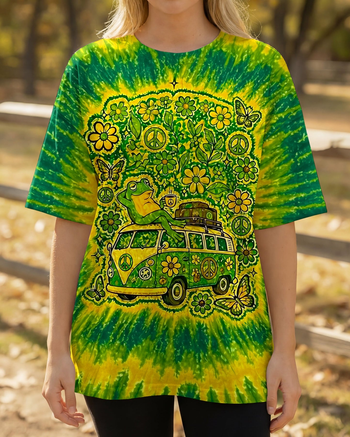 I WAS SIMPLY BORN TO DILLY DALLY FROG ALL OVER PRINT - TLNO2804261