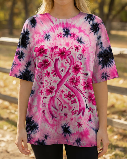 IN OCTOBER WE WEAR PINK FLORAL RIBBON ALL OVER PRINT - KMTM1507261