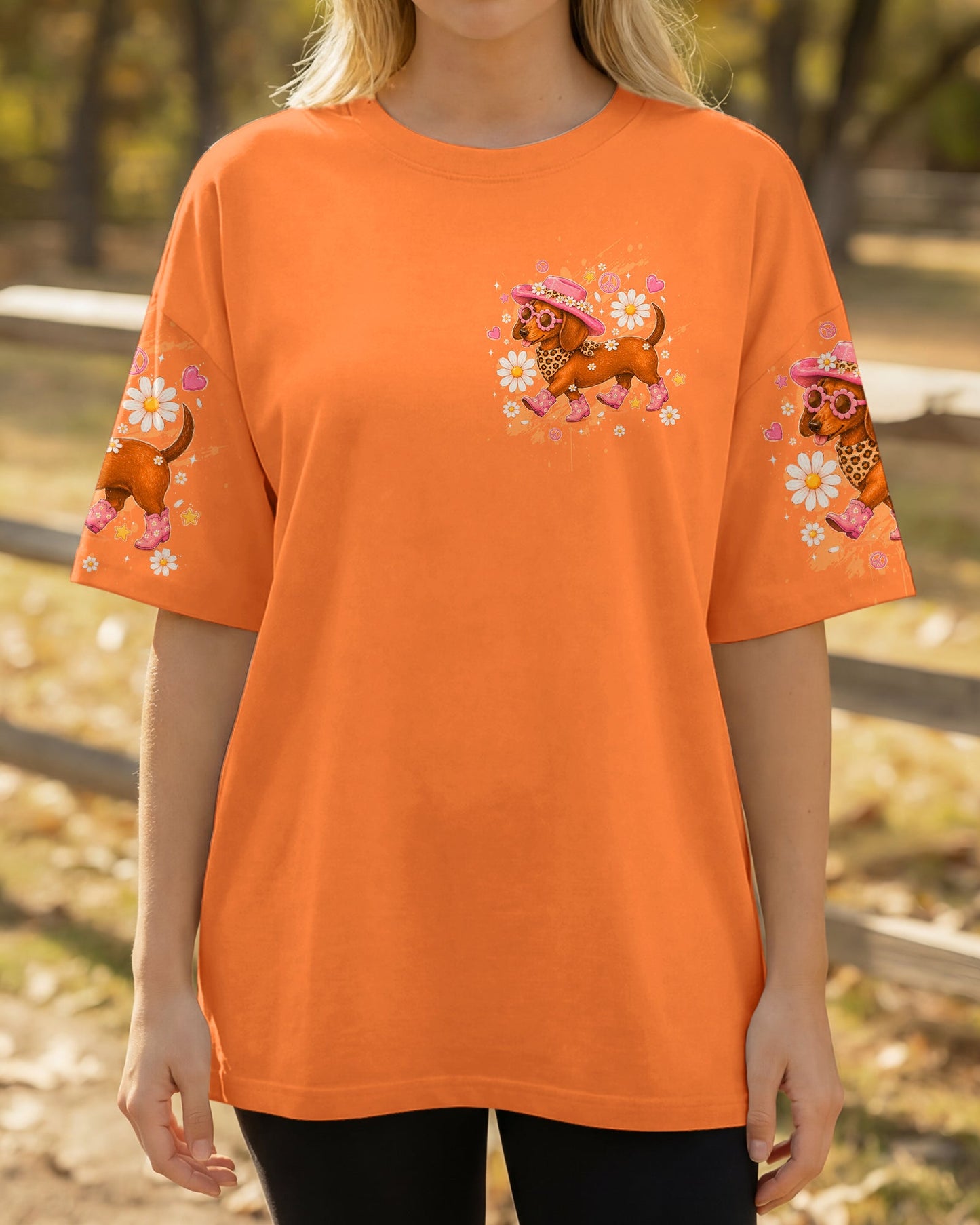 LET'S GO GIRLS DACHSHUND DOG  ALL OVER PRINT  - TLTW2905262