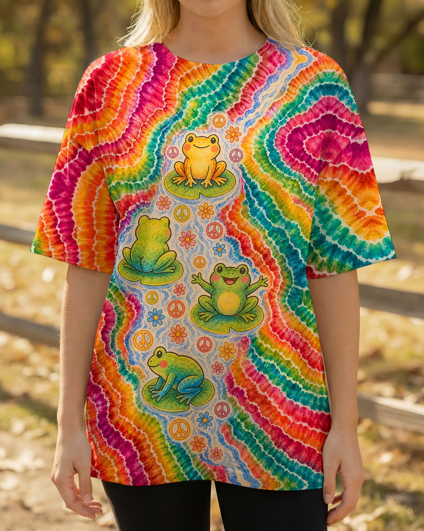 PEACEFUL FROG RAINBOW RIVER ALL OVER PRINT - KMTM1806262