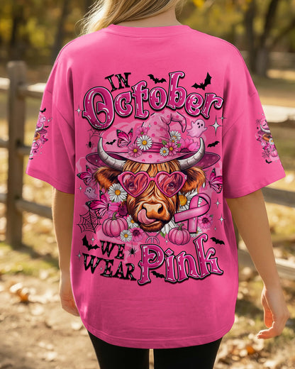 IN OCTOBER WE WEAR PINK COW HALLOWEEN BREAST CANCER AWARENESS ALL OVER PRINT - TYQY1507263