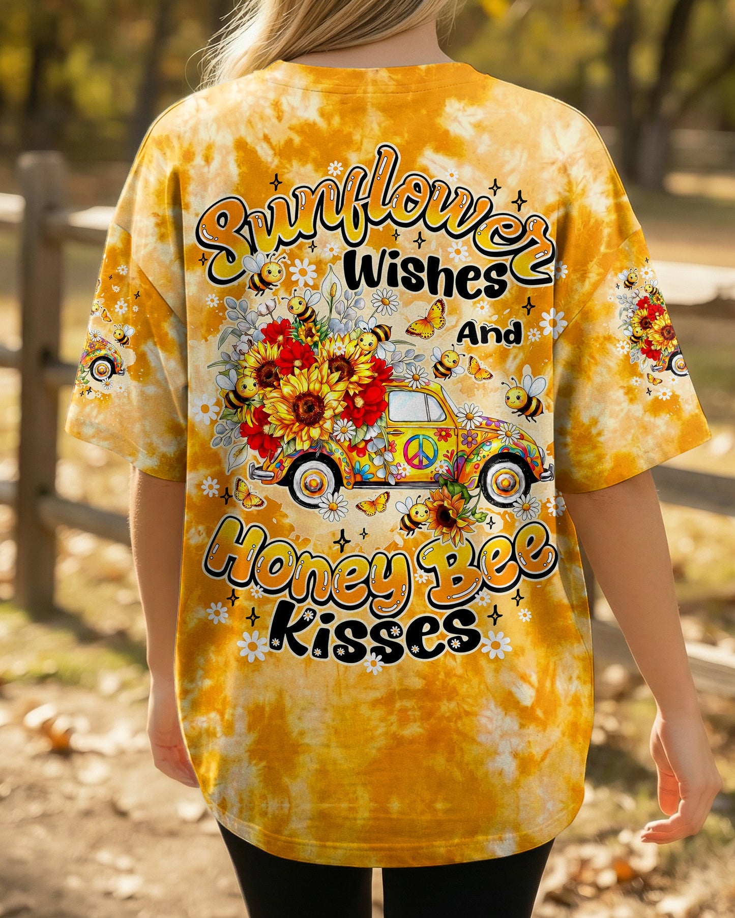 SUNFLOWER WISHES AND HONEY BEE KISSES ALL OVER PRINT - TY2804261