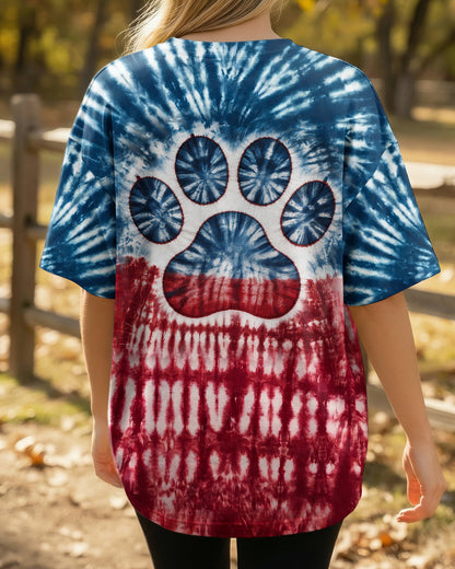 DOG MAMA RED WHITE & BLUE  ALL OVER PRINT  - TLNT2204263