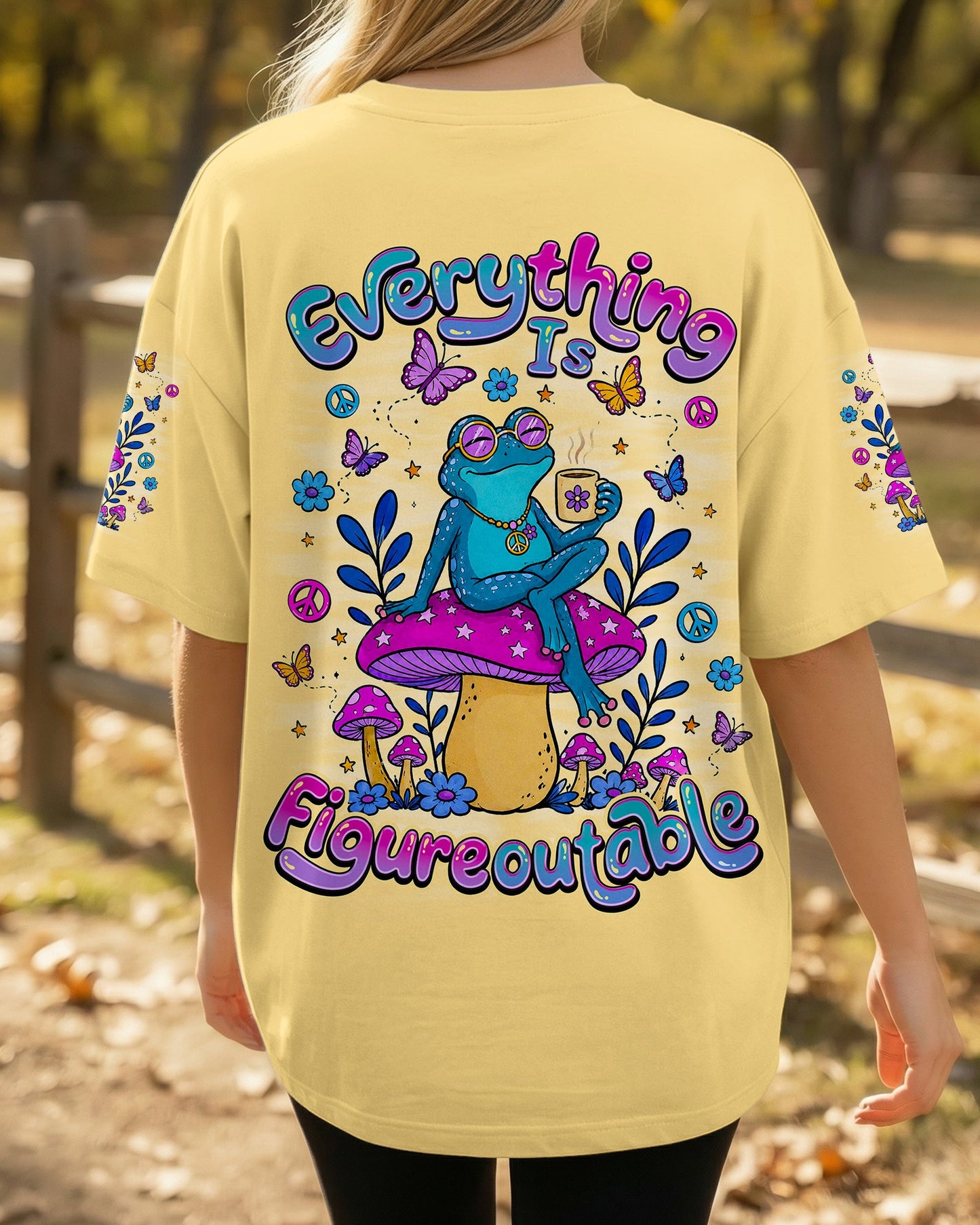 EVERYTHING IS FIGUREOUTABLE FROG ALL OVER PRINT - TLNO0107264