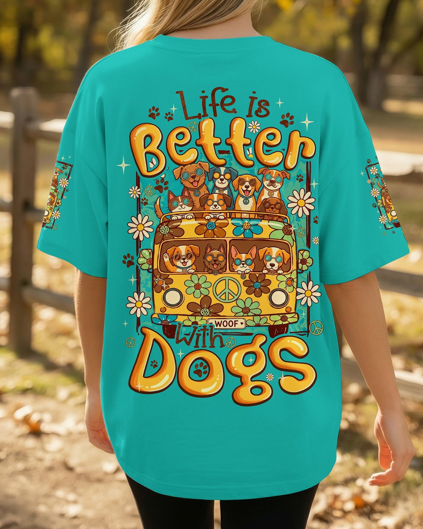 LIFE IS BETTER WITH DOGS ALL OVER PRINT - TYQY0807263