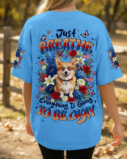 JUST BREATHE CORGI DOG ALL OVER PRINT - TYLN1405262