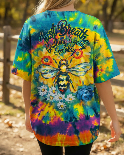 JUST BREATHE BEE SUNFLOWER ALL OVER PRINT - RI2304261