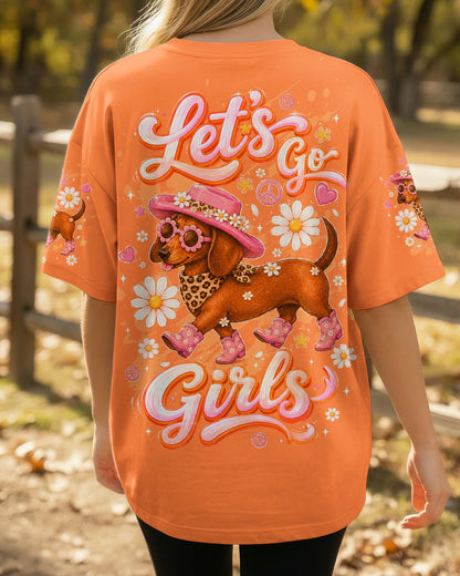 LET'S GO GIRLS DACHSHUND DOG  ALL OVER PRINT  - TLTW2905262