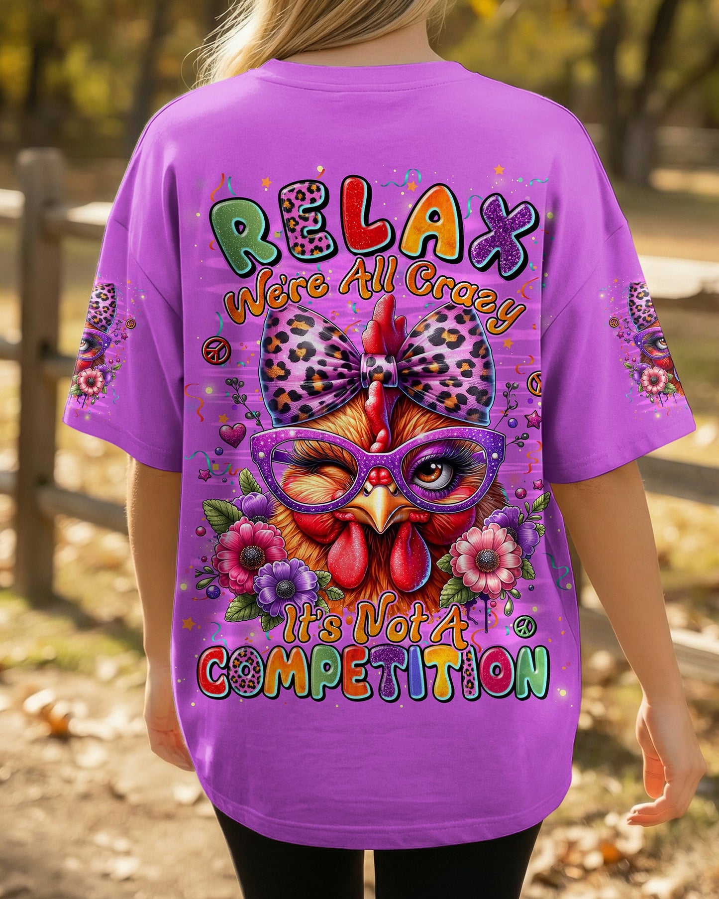 RELAX WE'RE ALL CRAZY CHICKEN ALL OVER PRINT - TYLN2906263