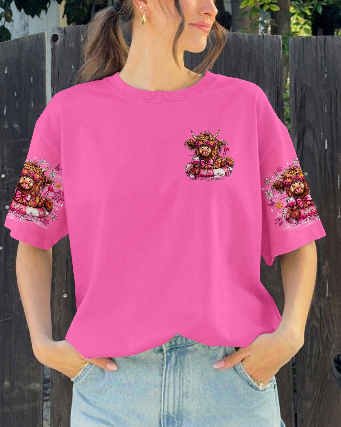 I WAS SIMPLY BORN TO DILLY DALLY COW  ALL OVER PRINT - TLNO1605262