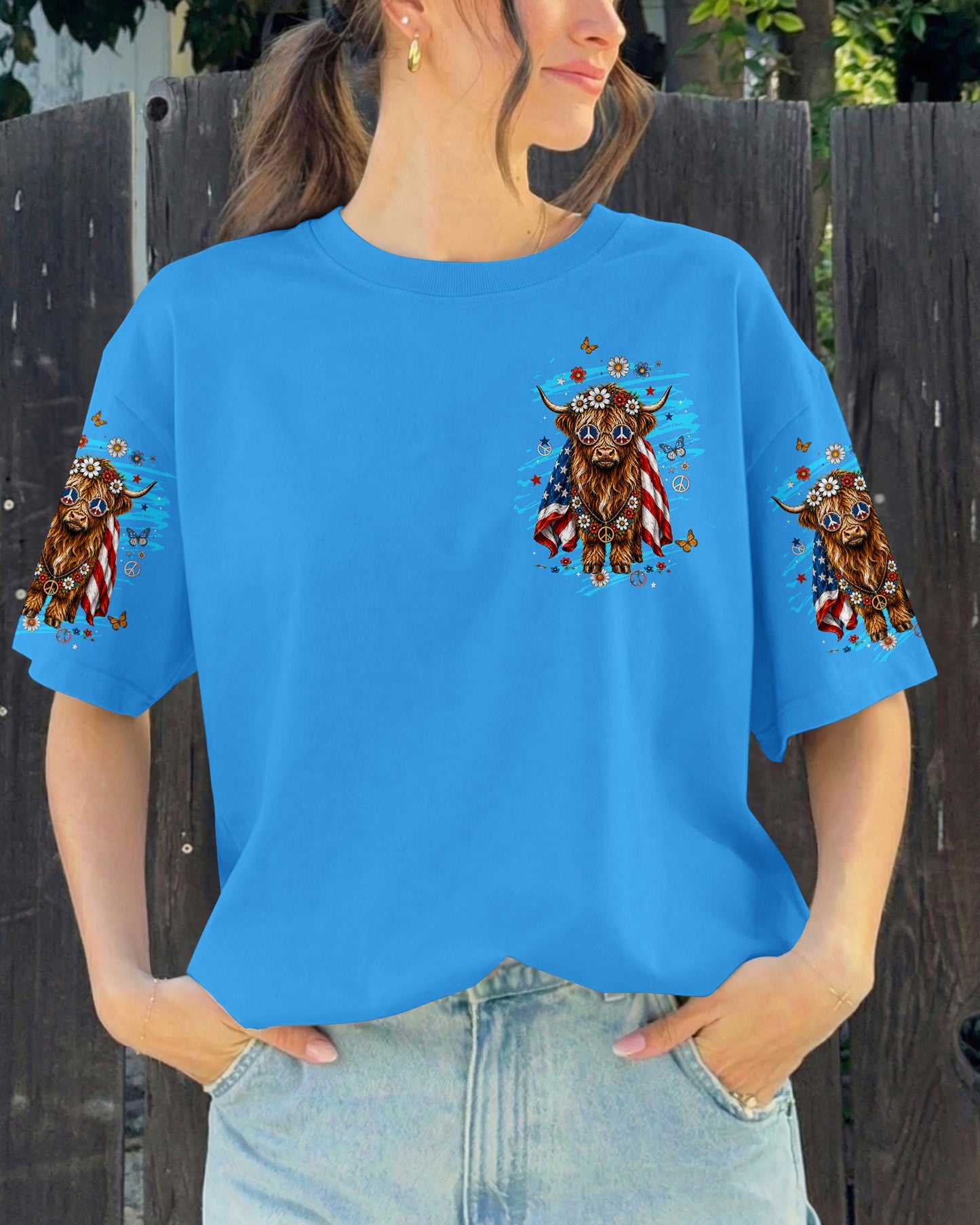 SUCK IT UP BUTTERCUP COW STARS & STRIPES ALL OVER PRINT - TLTW0406264