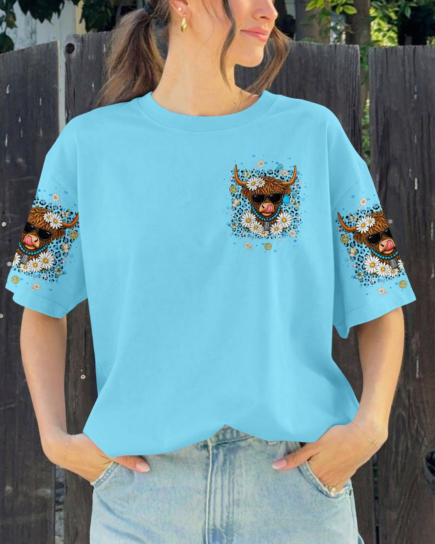 CRAZY HEIFER DOWN THE STREET COW ALL OVER PRINT  - TLNT2406262