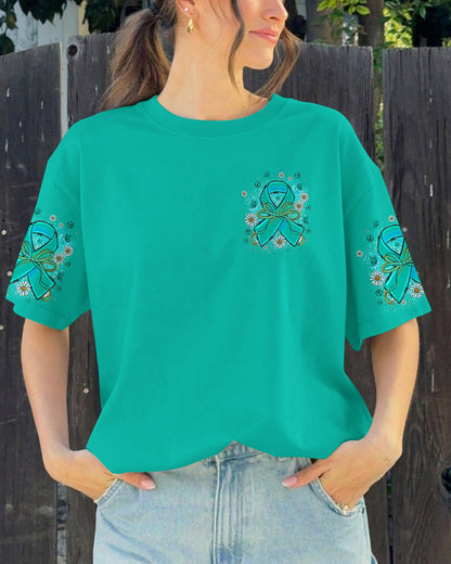 IN SEPTEMBER WE WEAR TEAL OVARIAN CANCER AWARENESS ALL OVER PRINT - TYPQ1507261