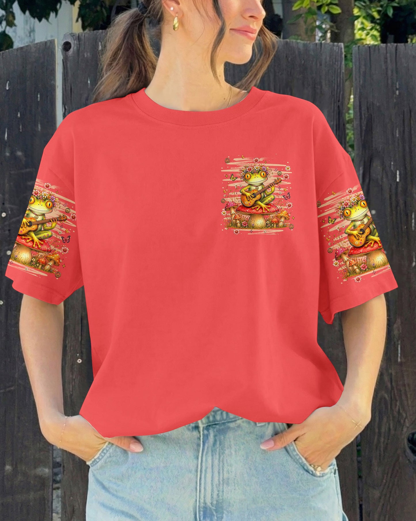 WHISPER WORDS OF WISDOM LET IT BE FROG ALL OVER PRINT  - TLHN0107264