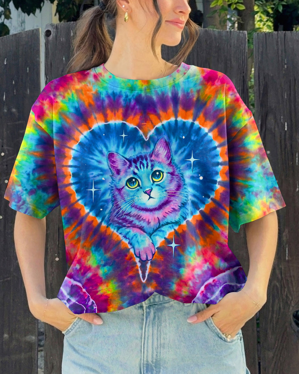 NEON DREAM CAT HEART ALL OVER PRINT – KM0405261