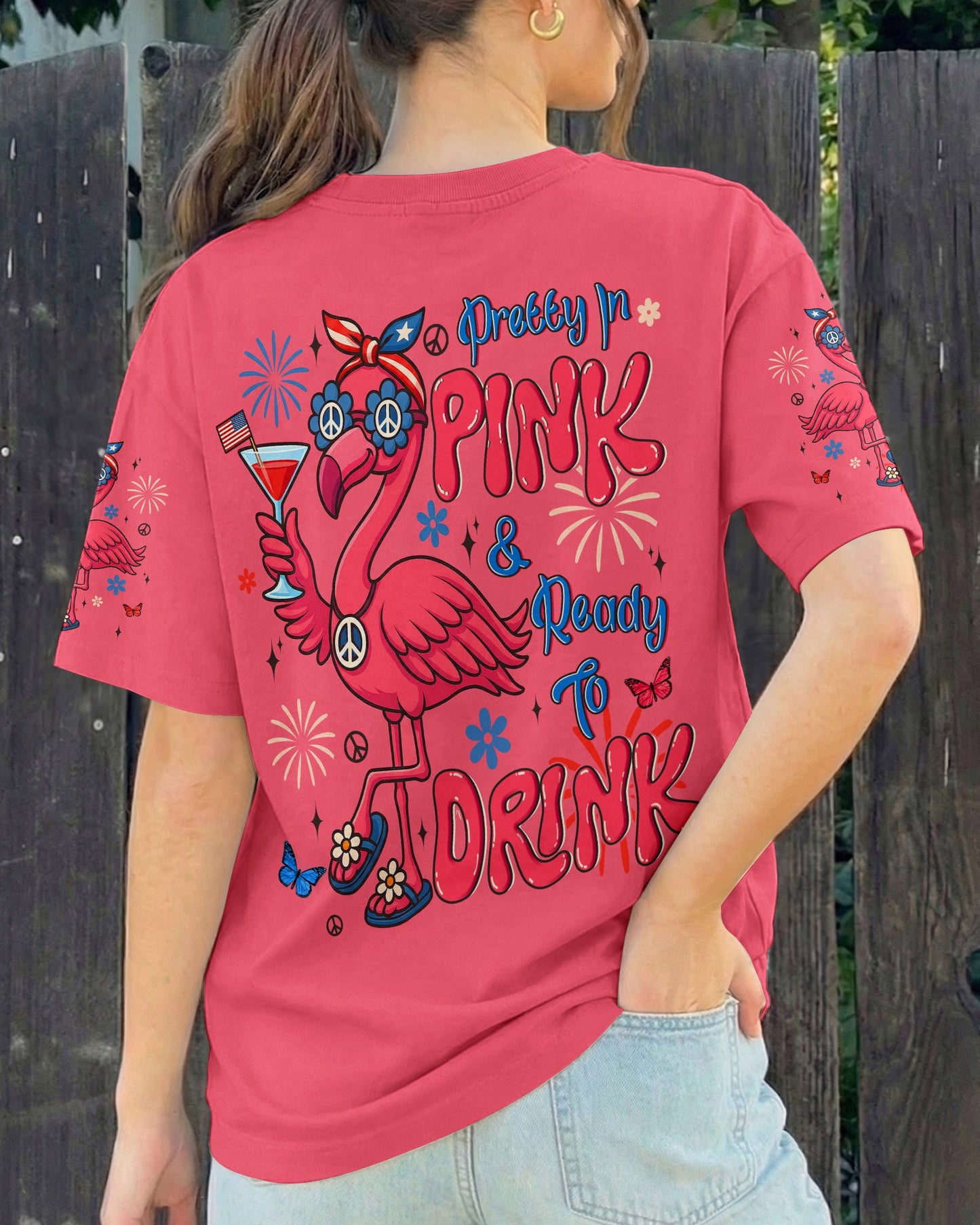 PRETTY IN PINK FLAMINGO ALL OVER PRINT - TYLN0304261