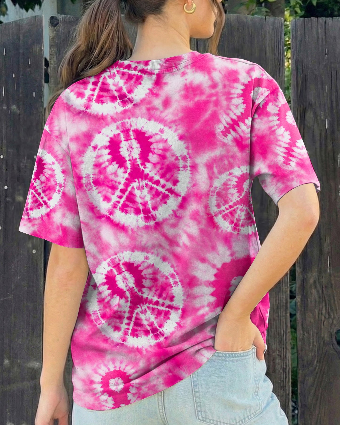 PINK PEACE SWIRL ALL OVER PRINT - RI1006261