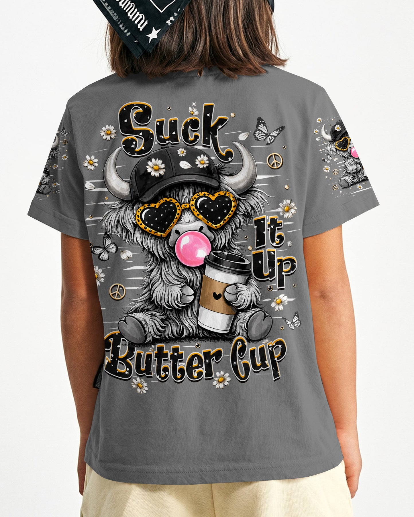 SUCK IT UP BUTTERCUP COW KIDS ALL OVER PRINT  - TLHN0806264