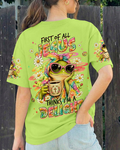 FIRST OF ALL JESUS THINKS FROG ALL OVER PRINT  - TLHG0107261