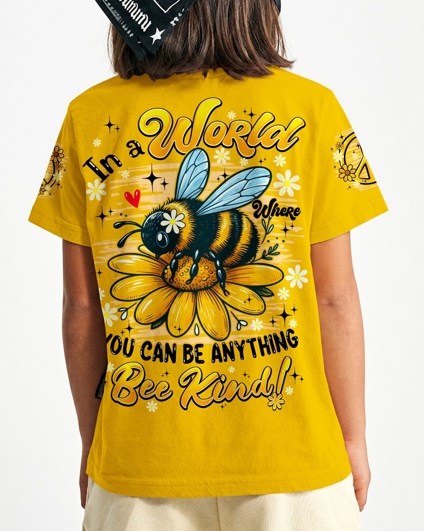 IN A WORLD WHERE YOU CAN BE ANYTHING BEE KIND KIDS ALL OVER PRINT - TYQY1106264