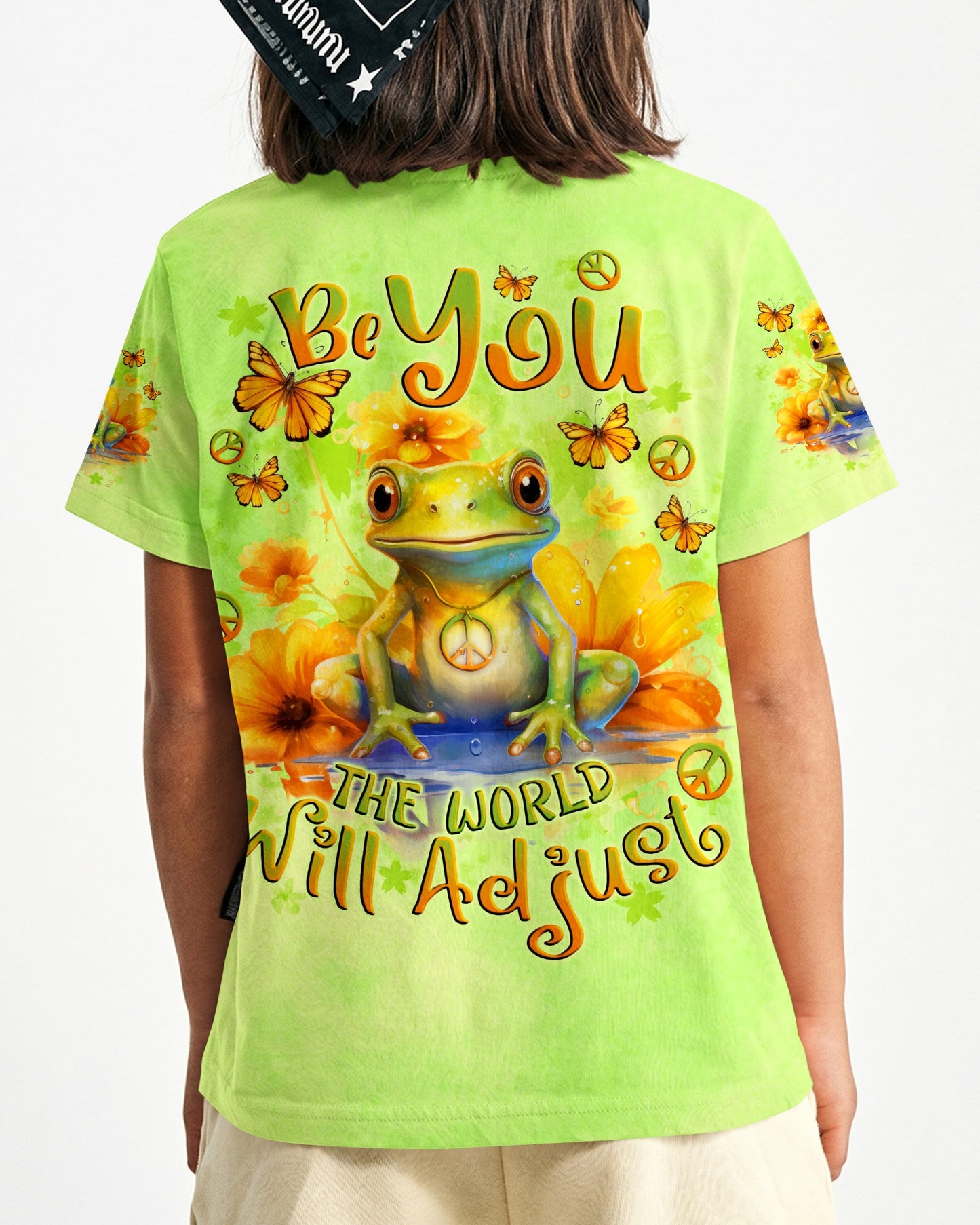 BE YOU THE WORLD WILL ADJUST FROG KIDS ALL OVER PRINT - TLNO1512233