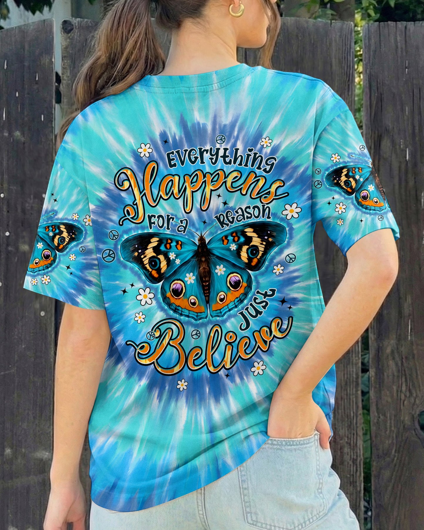 JUST BELIEVE BUTTERFLY ALL OVER PRINT - TYPQ0705261