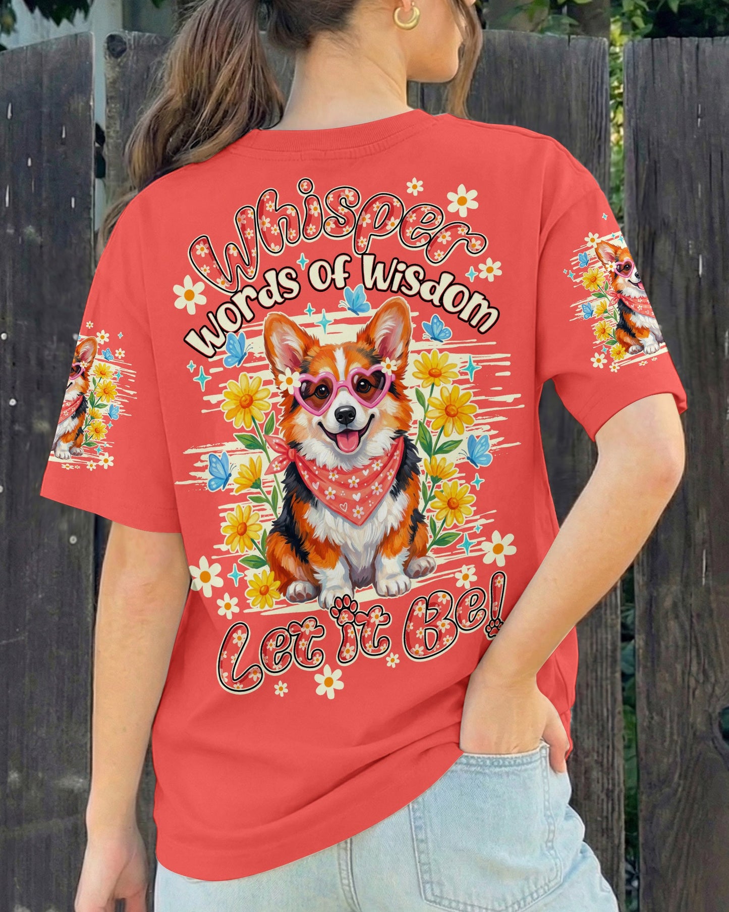 WHISPER WORDS OF WISDOM LET IT BE CORGI ALL OVER PRINT - TY0904262