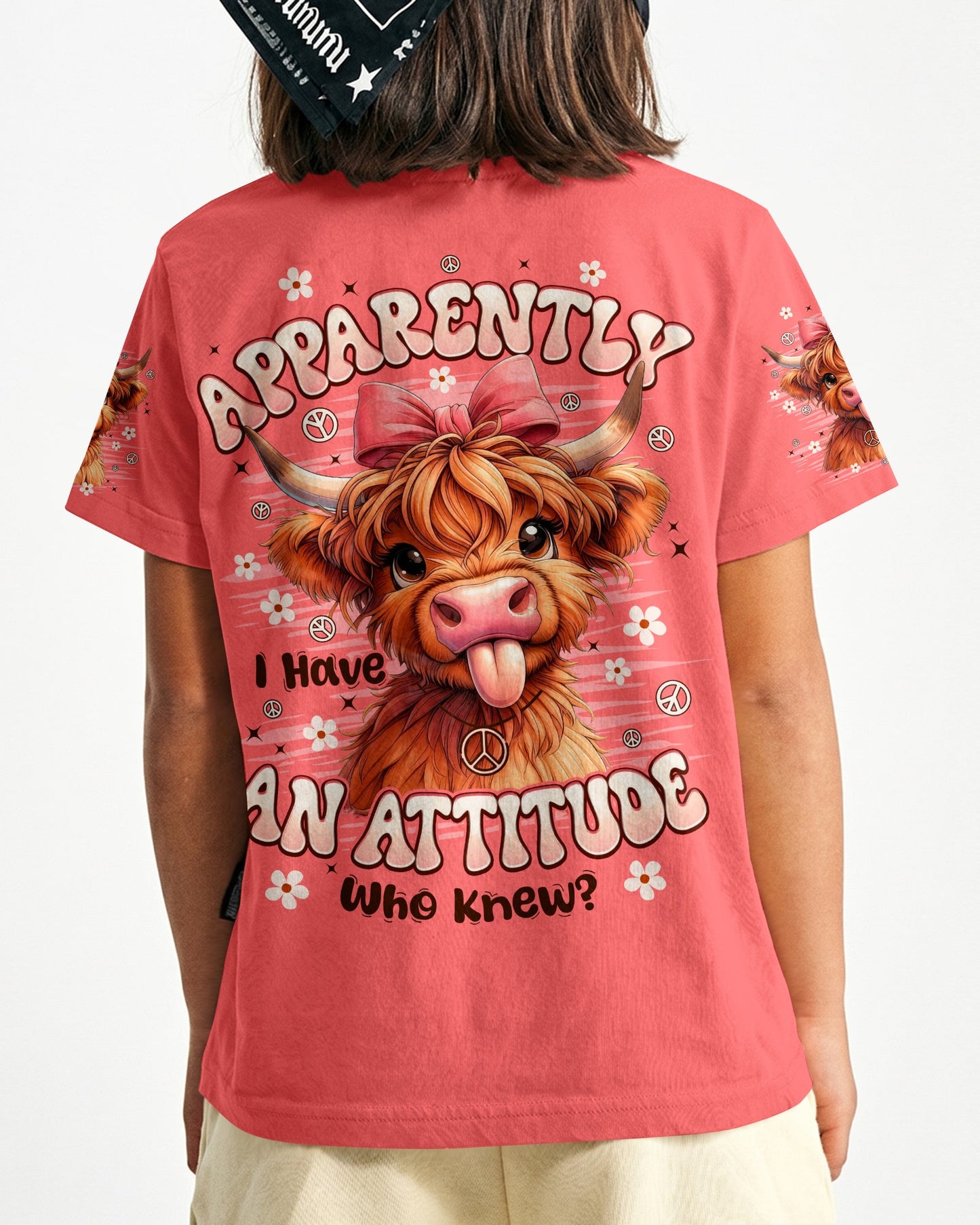 APPARENTLY I HAVE AN ATTITUDE WHO KNEW COW KIDS ALL OVER PRINT - TYPQ1006263