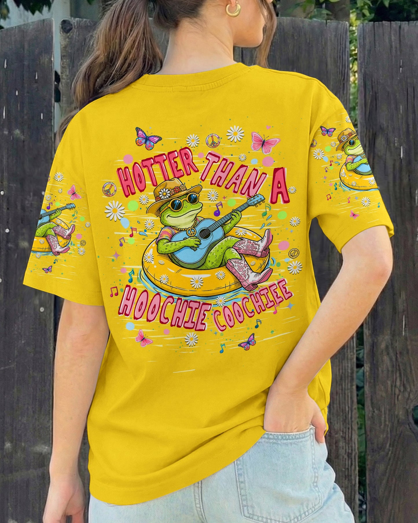HOTTER THAN A HOOCHIE COOCHIE  FROG ALL OVER PRINT  - TLHN0505263