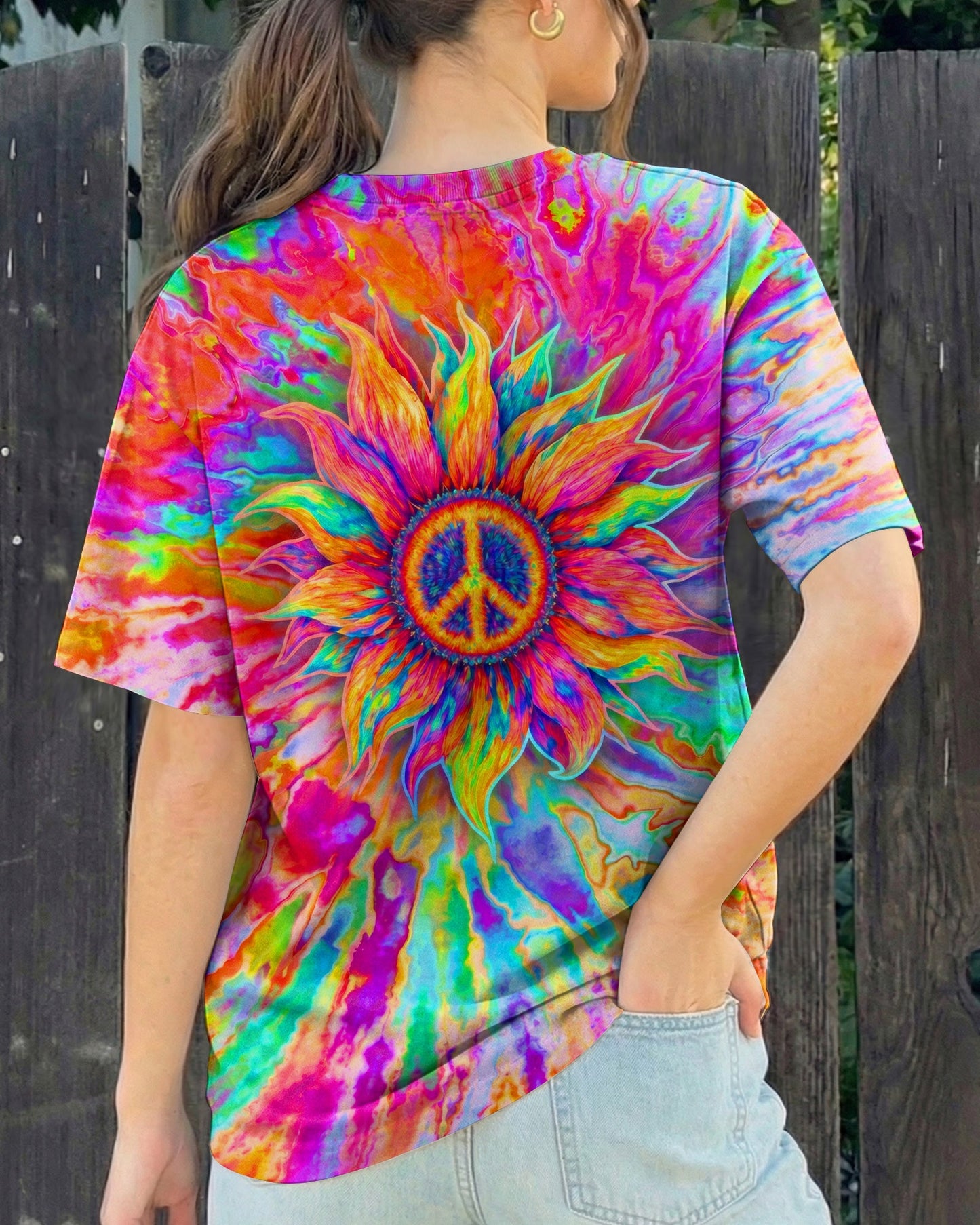 SUNFLOWER LIQUID ART  ALL OVER PRINT - TLTW0907261