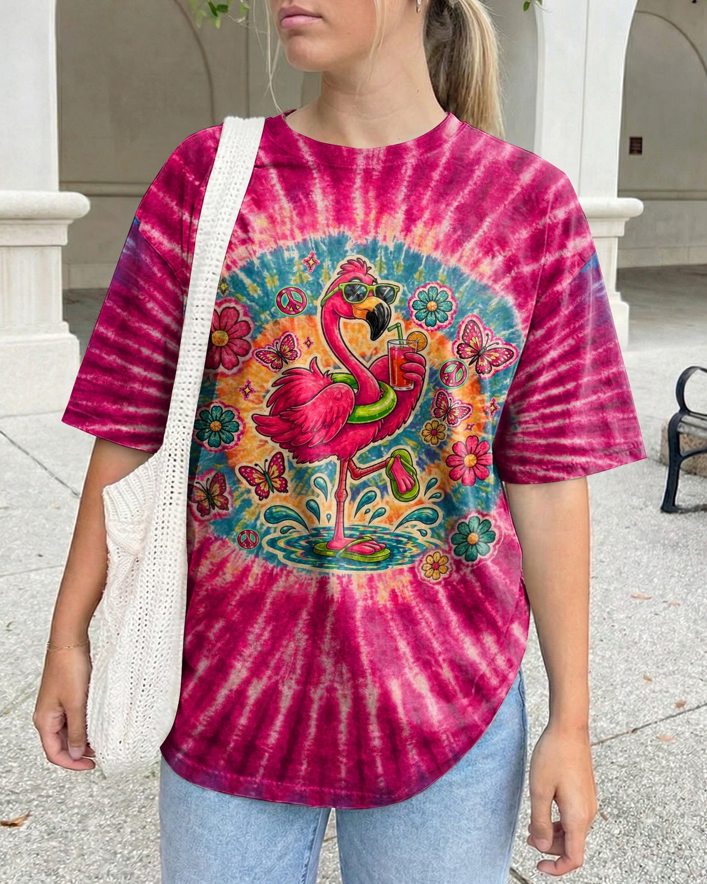 I WAS SIMPLY BORN TO DILLY DALLY FLAMINGO  ALL OVER PRINT - TLTW0405262